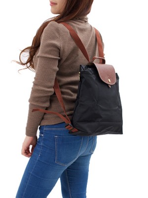 LC018*LONGCHAMP LE PLIAGE BACKPACK 1699089 (BLACK) *SUPER SALE